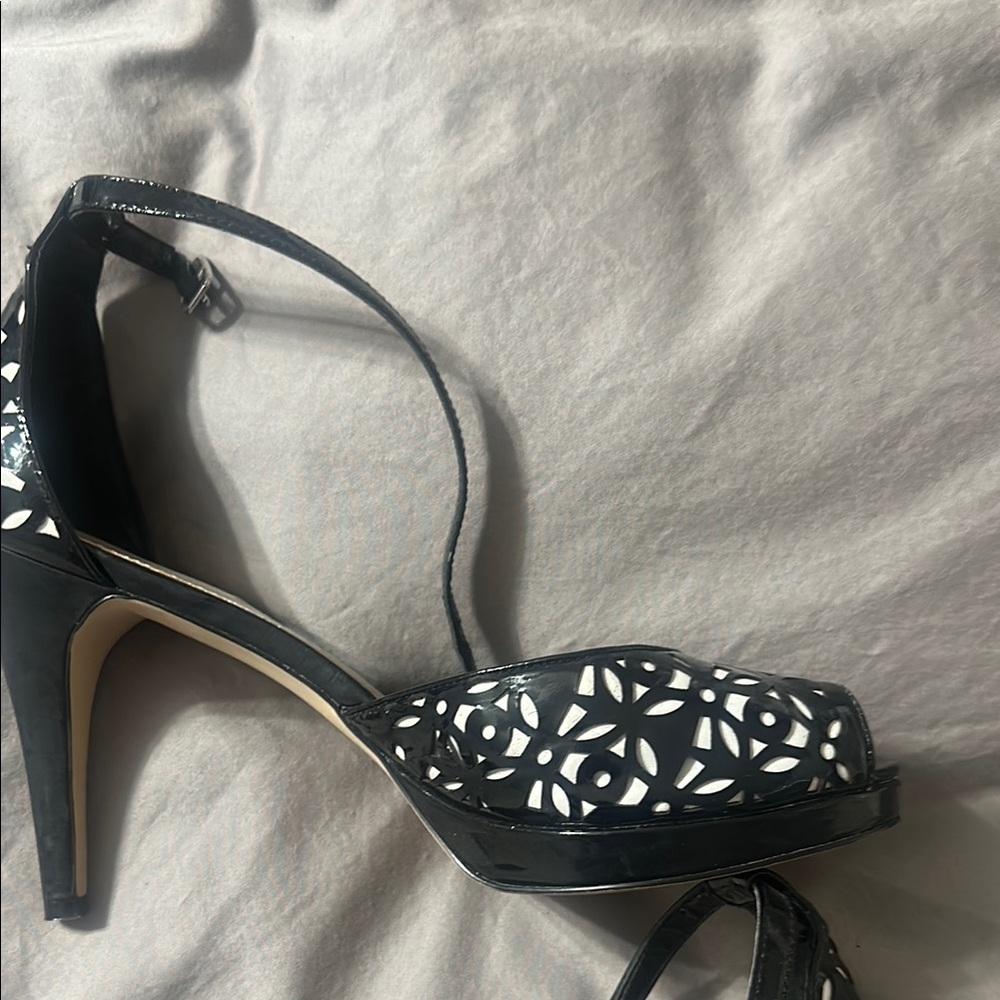 Black and White Women's Heels